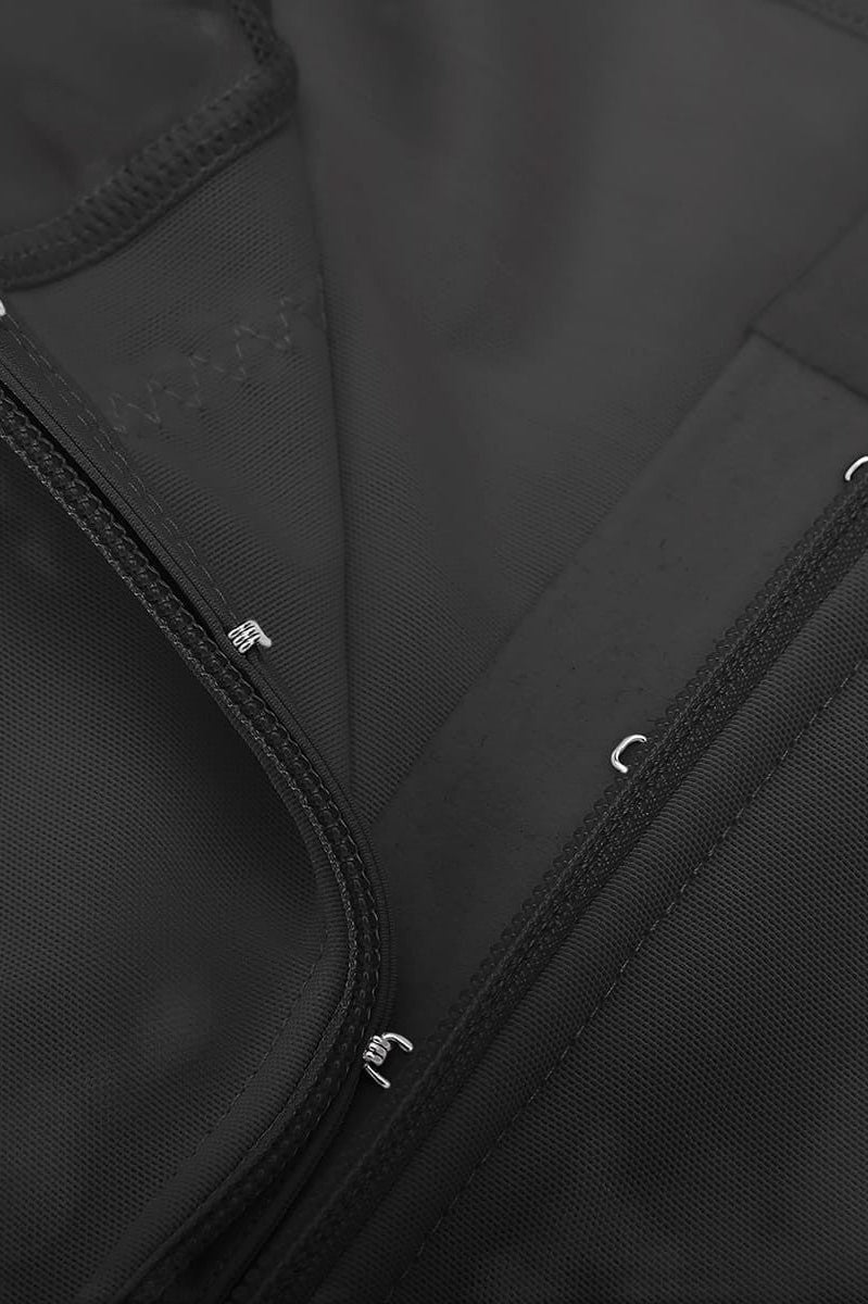 www.modusactive.com Sculpt Full-Bust Bodysuit in black nylon and spandex with front hooks and zipper closure.
