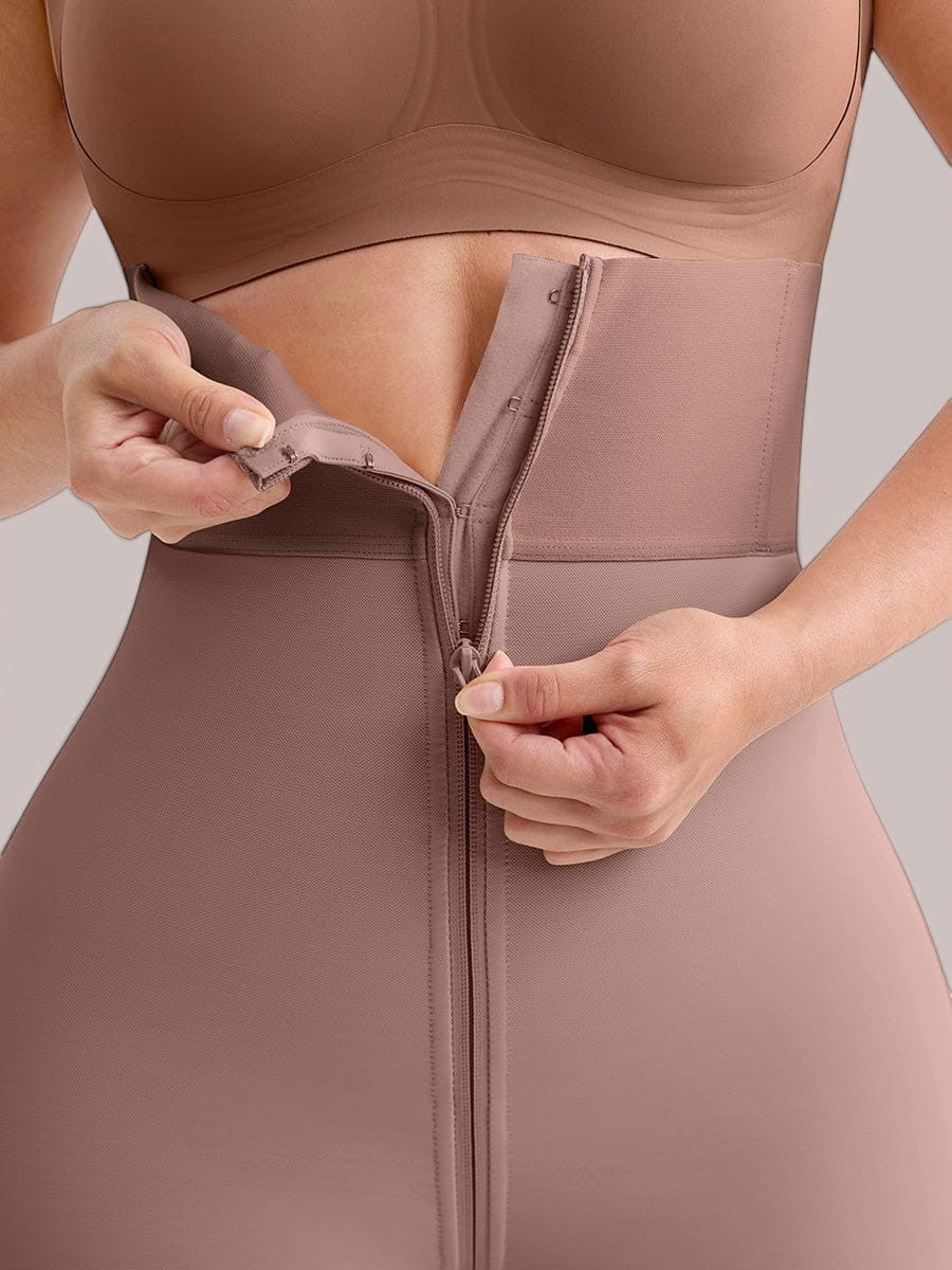 www.modusactive.com high-waisted shaping shorts with zipper closure and butt lifting design.