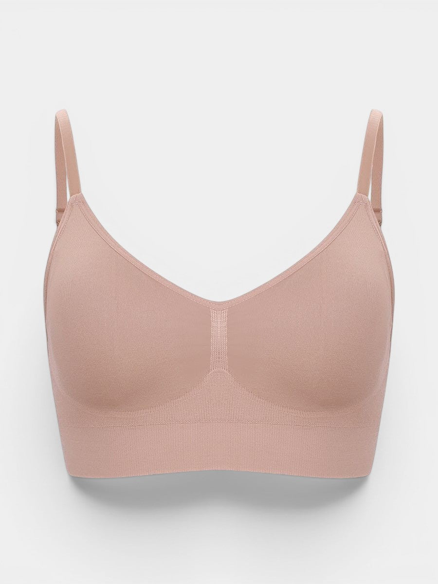 MODUS Sculpt™ Contour Bra in nude, seamless nylon and elastane blend with adjustable straps and removable padding.