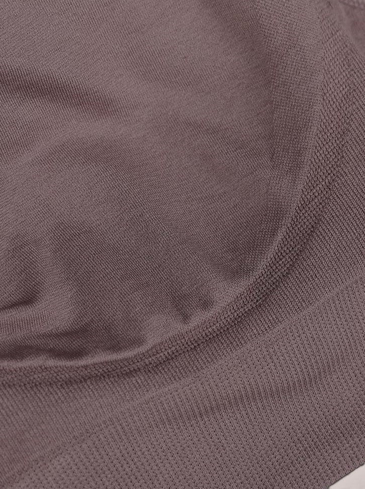 MODUS Sculpt Contour Bra in mauve, made of nylon and elastane, featuring seamless technology and adjustable straps.