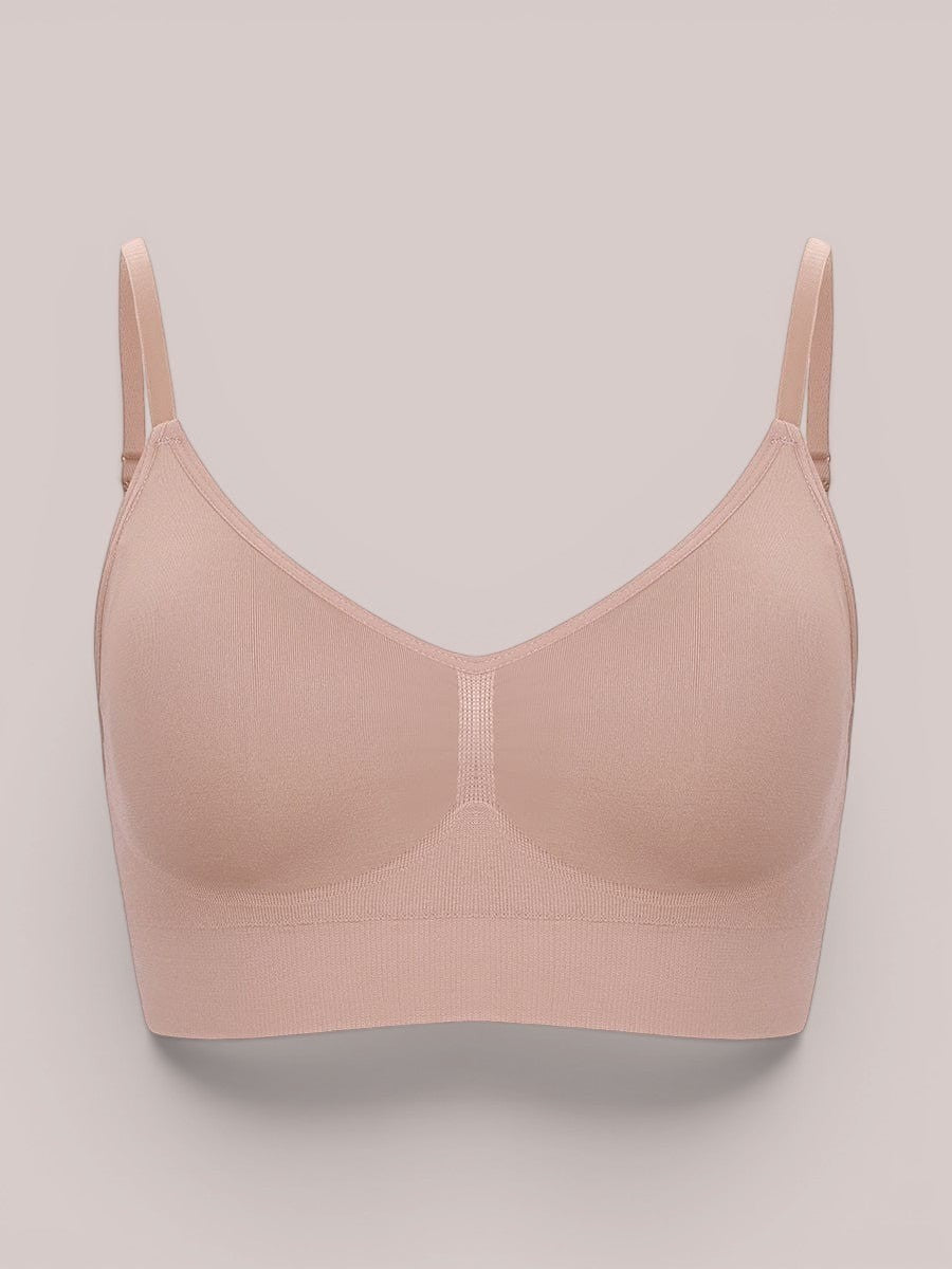MODUS Sculpt™ Contour Bra in nude, seamless nylon and elastane blend with adjustable straps and removable padding.