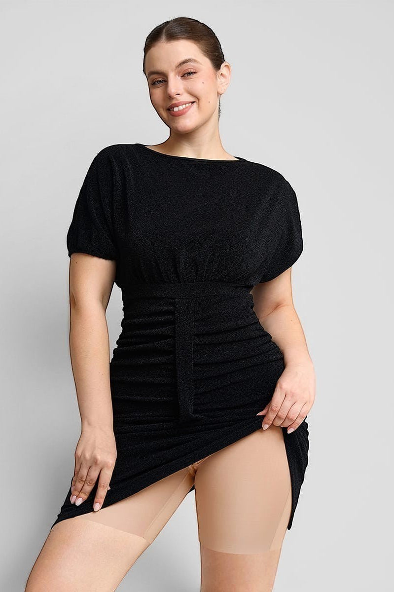 www.modusactive.com Sculpt Full-Bust Bodysuit in black nylon-spandex with seamless leg opening and adjustable straps.