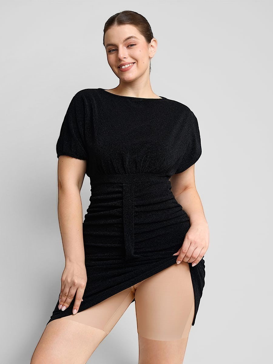 www.modusactive.com Sculpt Full-Bust Bodysuit in black nylon-spandex with seamless leg opening and adjustable straps.