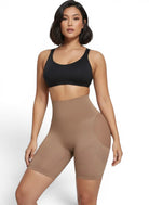 www.modusactive.com nude seamless butt lifter shaping shorts with targeted compression for a lifted look.