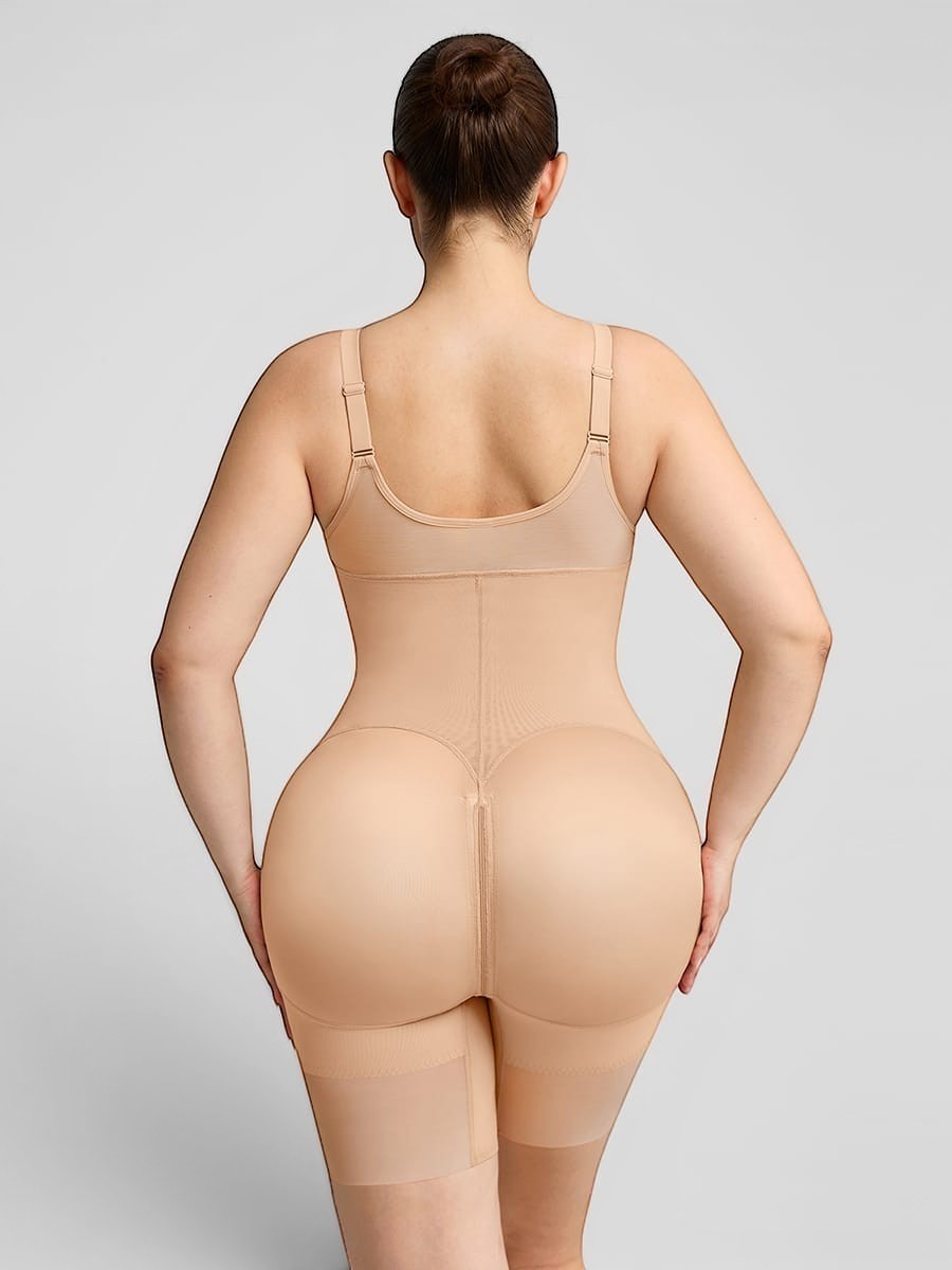www.modusactive.com Sculpt™ Full-Bust Bodysuit in nude, made of nylon and spandex, with full coverage and side support.